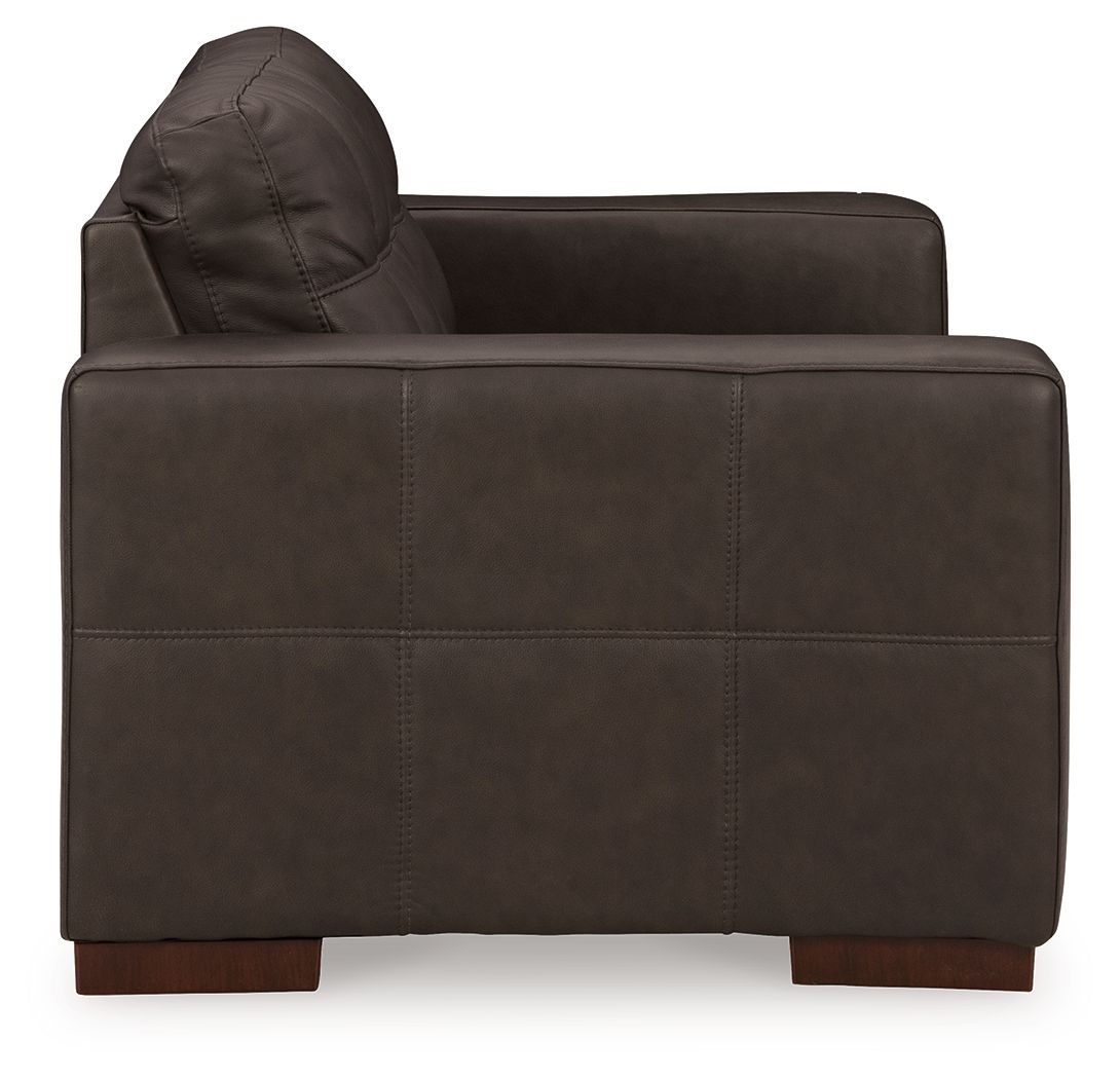 Luigi - Loveseat - Leather Match - Thunder