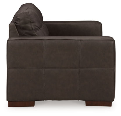 Luigi - Loveseat - Leather Match - Thunder