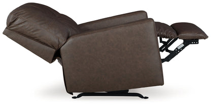 Barlin Mills - Rocker Recliner - Faux Leather - Umber