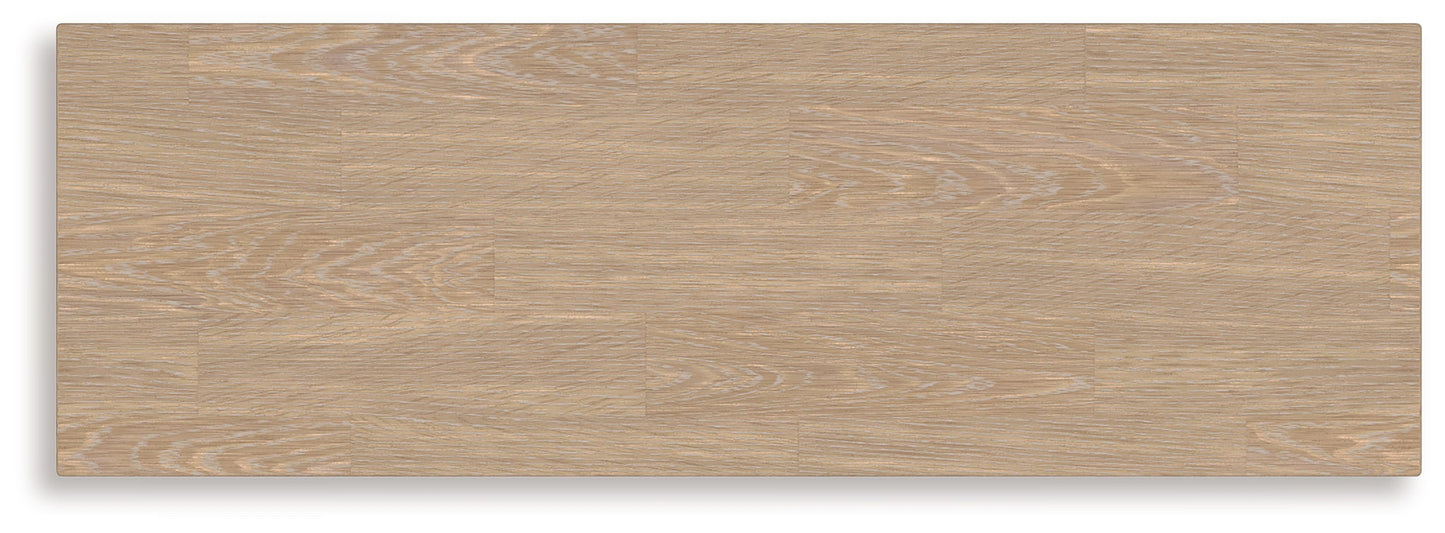 Purlaney - Large Dining Room Bench - Antique White / Natural