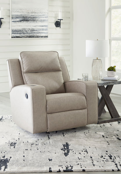 Lavenhorne - Rocker Recliner - Faux Leather - Pebble
