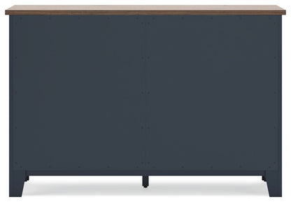 Landocken - Dresser - Brown / Blue