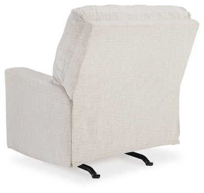 Rannis - Rocker Recliner - Fabric - Snow