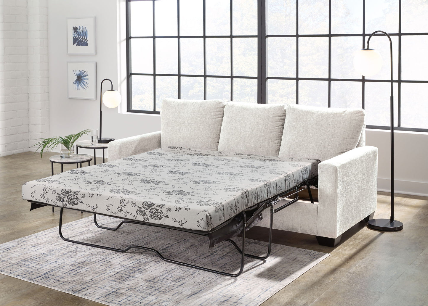 Rannis - Queen Sofa Sleeper - Fabric - Snow