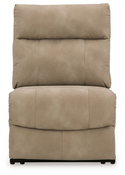 Next-Gen Durapella - Power Armless Recliner With Adj Headrest - Sand