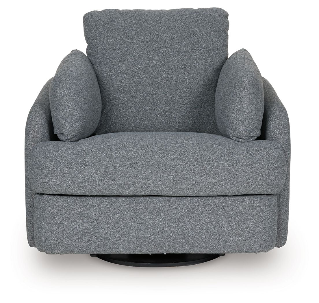 Alainmont Next-Gen Nuvella - Swivel Power Recliner - Salt And Pepper