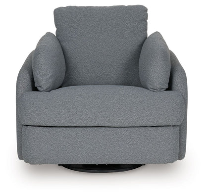 Alainmont Next-Gen Nuvella - Swivel Power Recliner - Salt And Pepper