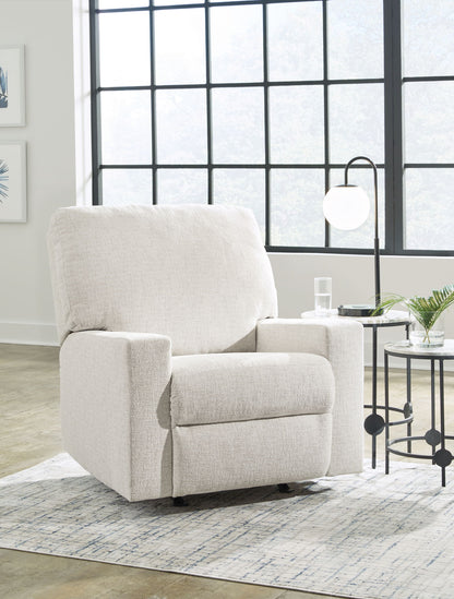 Rannis - Rocker Recliner - Fabric - Snow