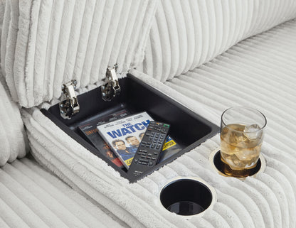 Top Tier - 3-Piece Reclining Sectional Sofa Laf Press Back Chaise - Fabric - Alloy