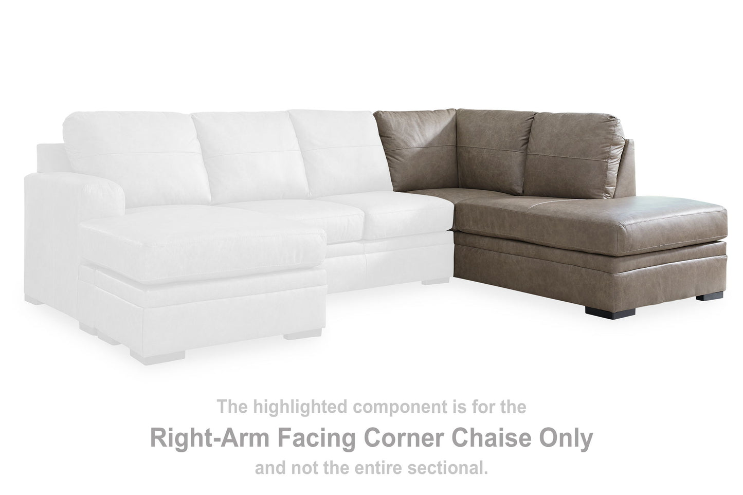 Amuleto - Raf Corner Chaise - Leather Match - Desert