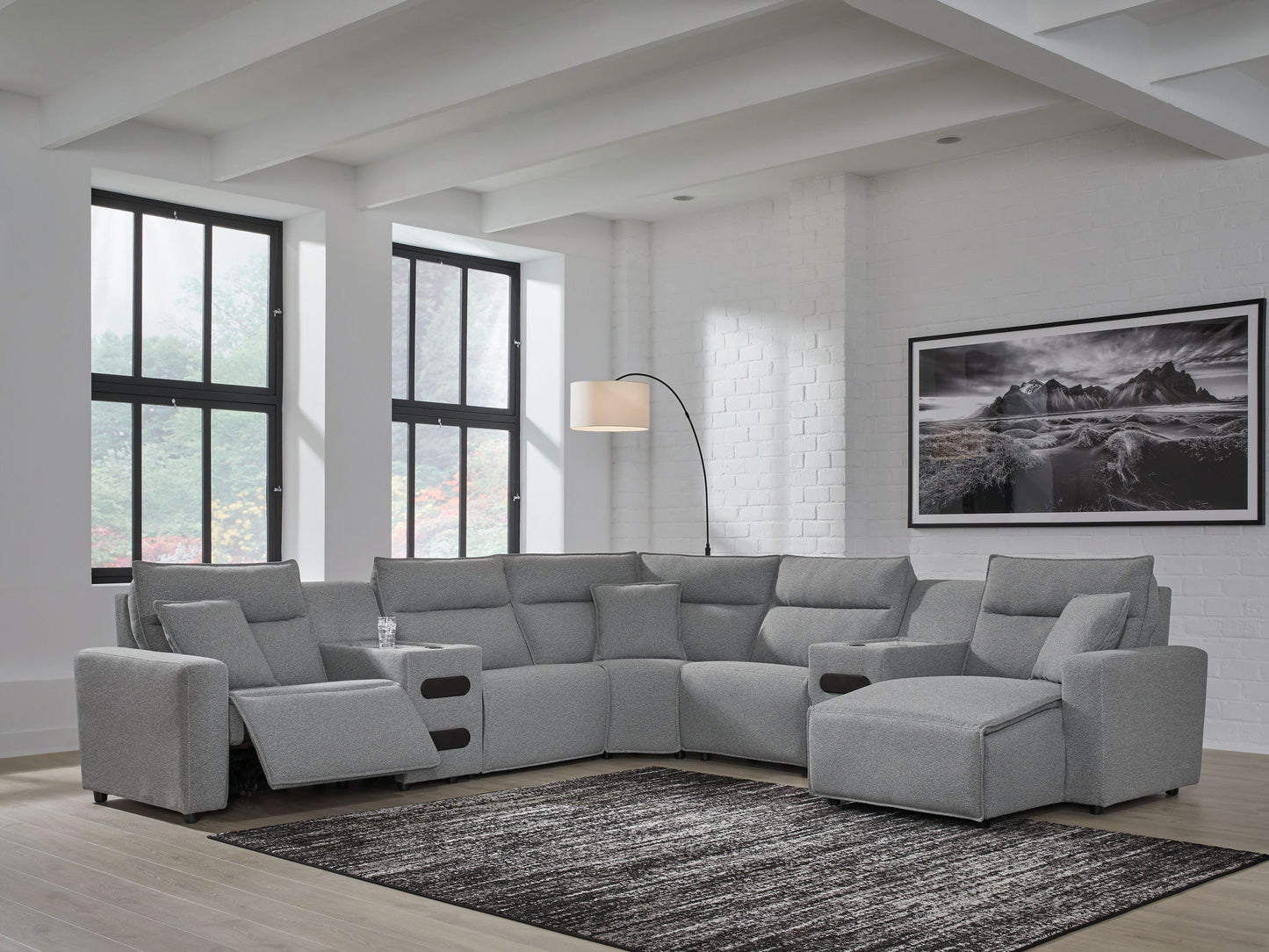 Modmax II - Reclining Sectional - Salt And Pepper