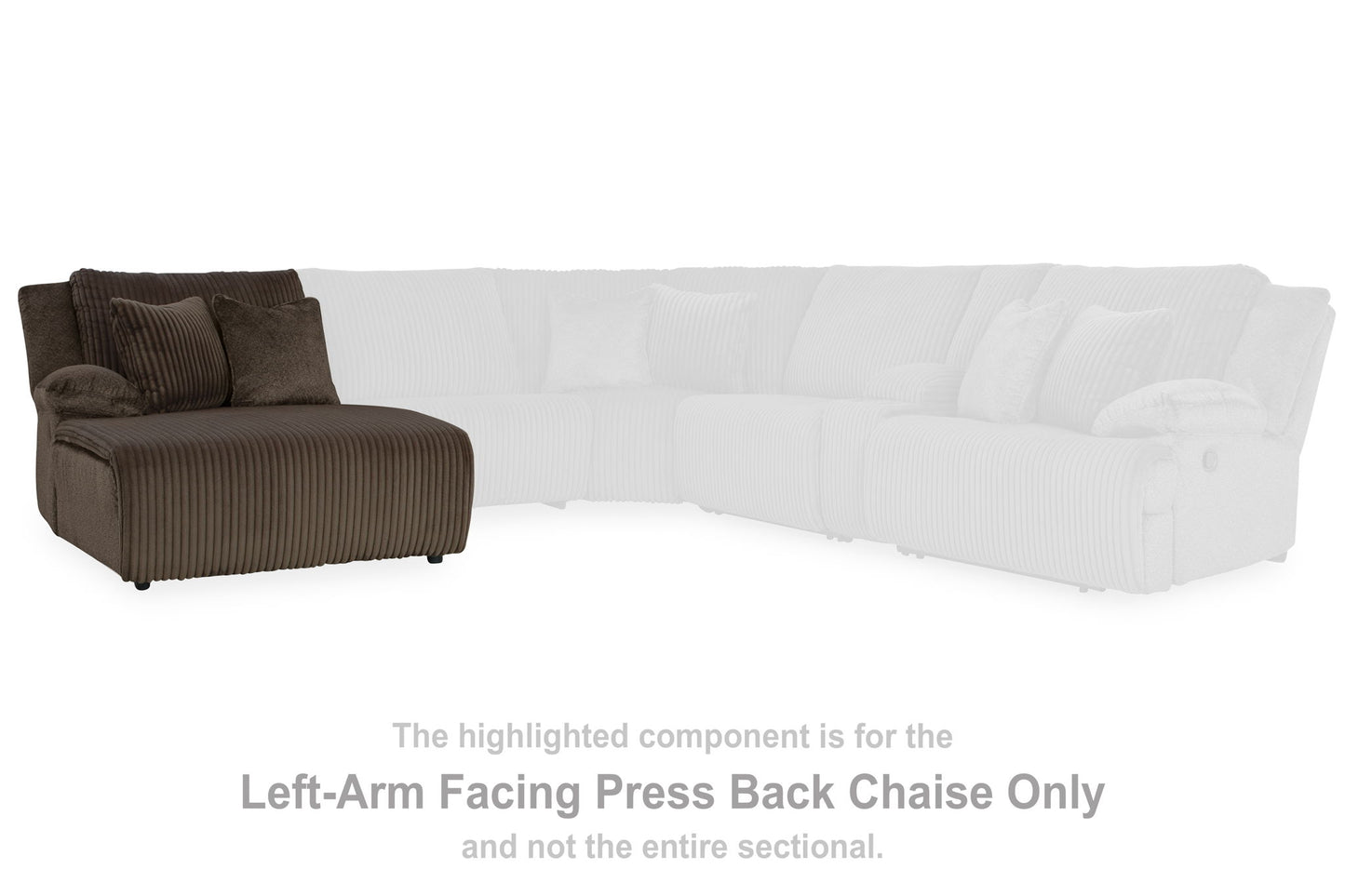 Top Tier - Laf Press Back Chaise - Fabric - Chocolate