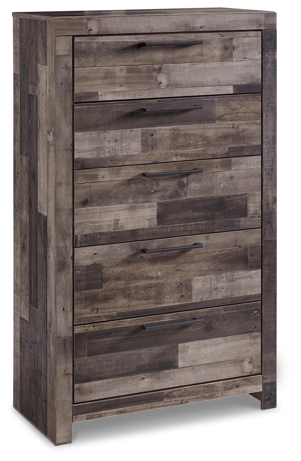 Derekson - Five Drawer Chest - Multi Gray - Wood