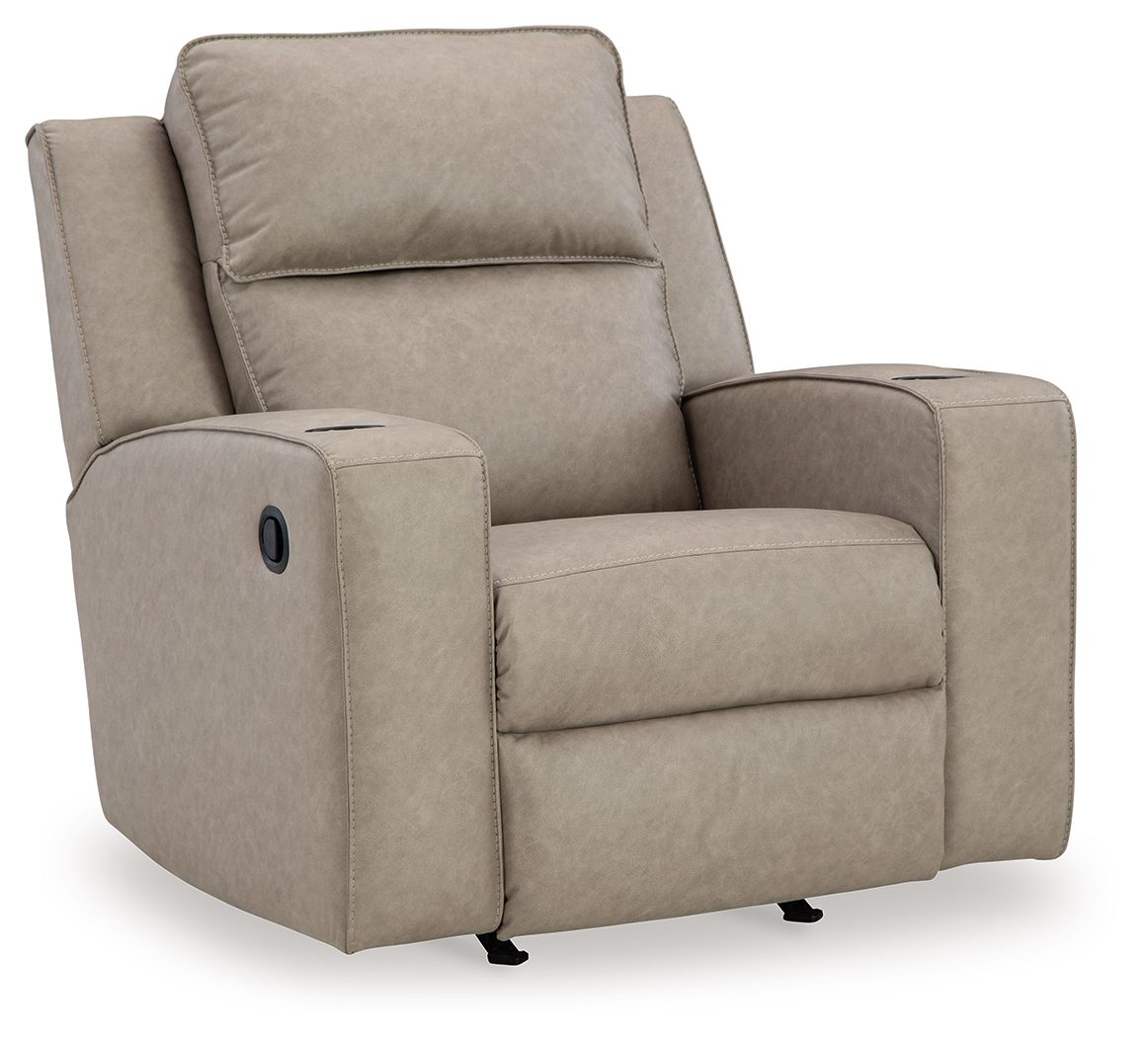 Lavenhorne - Rocker Recliner - Faux Leather - Pebble