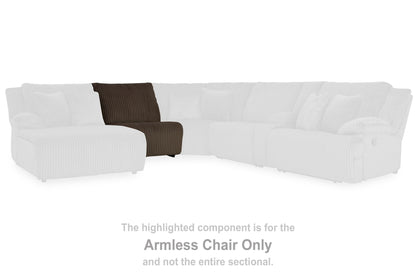 Top Tier - Armless Chair - Fabric - Chocolate