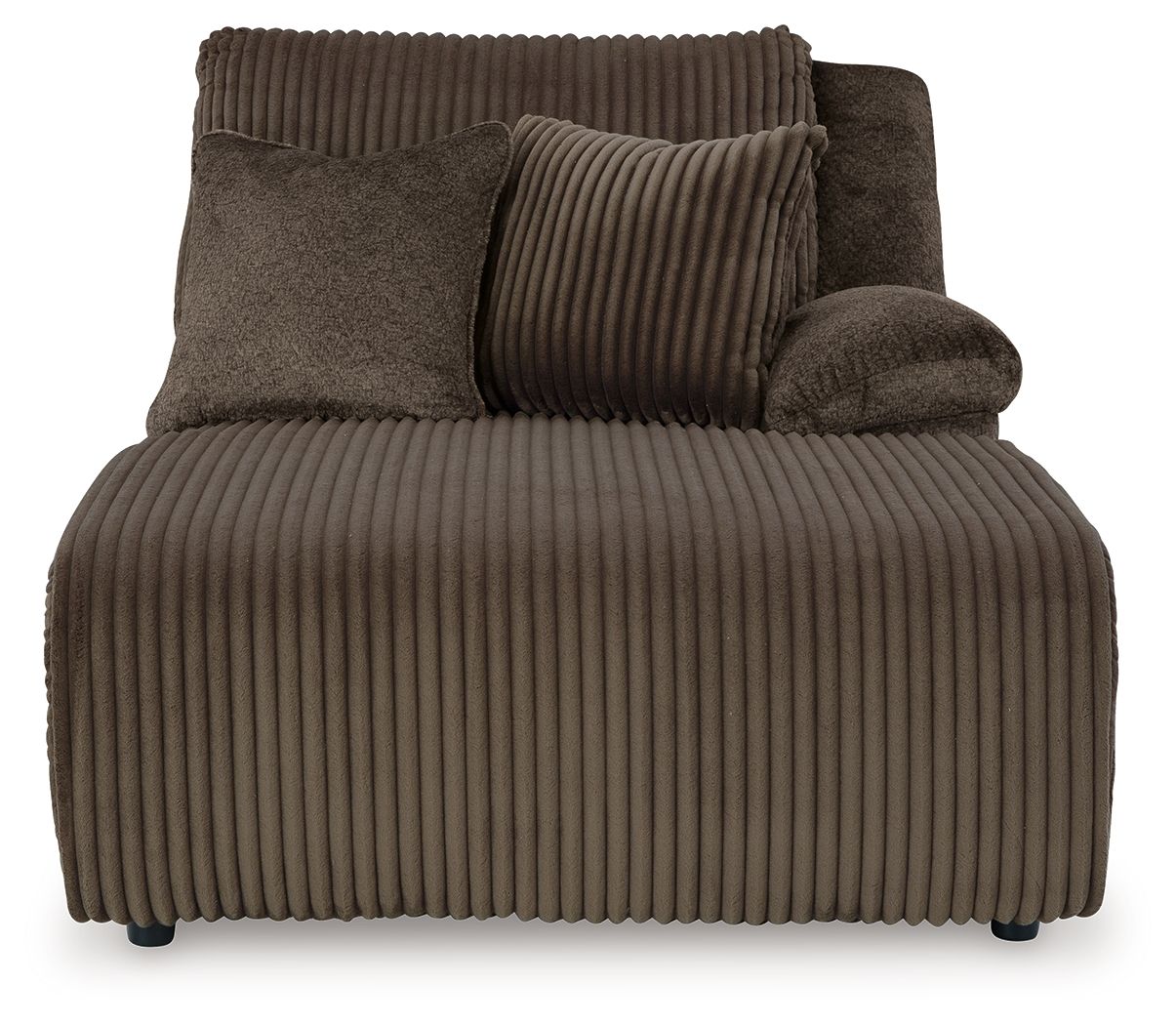 Top Tier - Raf Press Back Chaise - Fabric - Chocolate