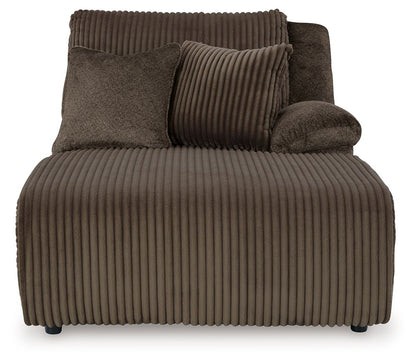 Top Tier - Raf Press Back Chaise - Fabric - Chocolate
