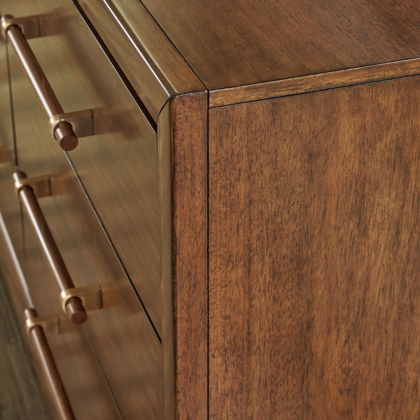 Lyncott - Dresser And Mirror - Brown