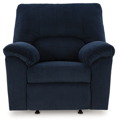 SimpleJoy - Rocker Recliner - Fabric - Navy
