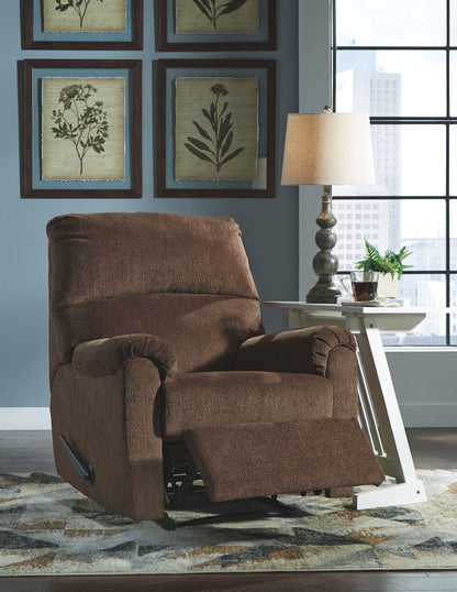 Nerviano - Zero Wall Recliner - Fabric - Chocolate