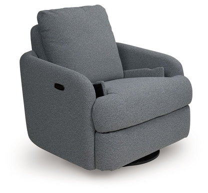 Alainmont Next-Gen Nuvella - Swivel Power Recliner - Salt And Pepper