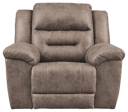 Stoneland - Power Rocker Recliner - Faux Leather - Fossil