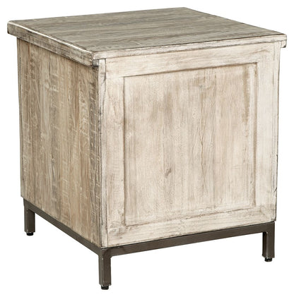 Laddford - Accent Cabinet - Shelf - Whitewash