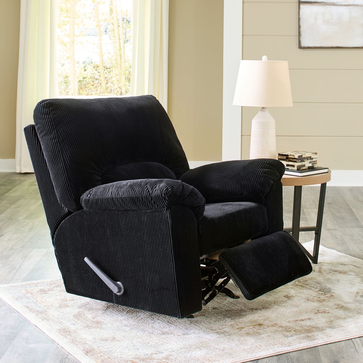SimpleJoy - Rocker Recliner - Fabric - Onyx