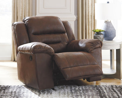 Stoneland - Rocker Recliner - Faux Leather - Chocolate