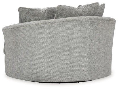Casselbury - Oversized Swivel Accent Chair - Fabric - Cement