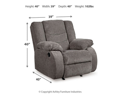 Tulen - Rocker Recliner - Dark Gray