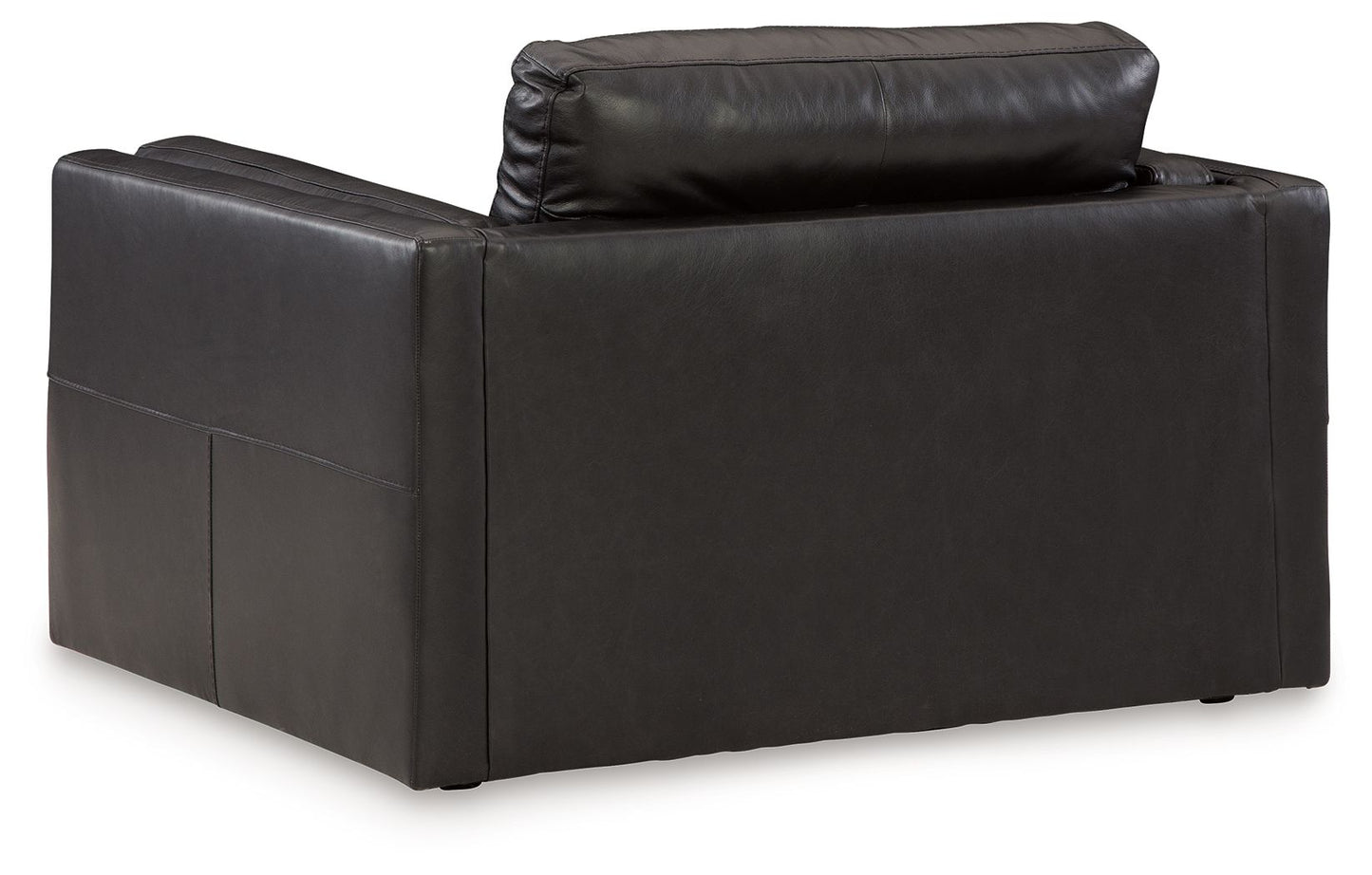 Amiata - Chair And A Half - Leather Match - Onyx