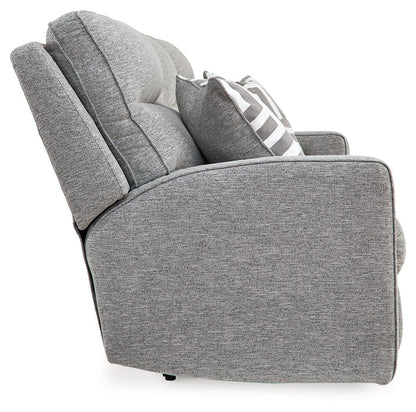 Biscoe - Power Reclining Sofa With Adj Headrest - Pewter