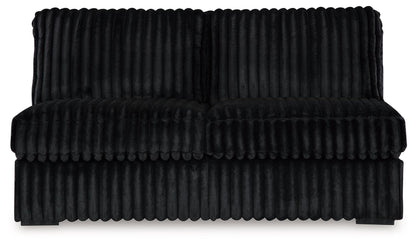 Midnight-Madness - Armless Loveseat - Onyx