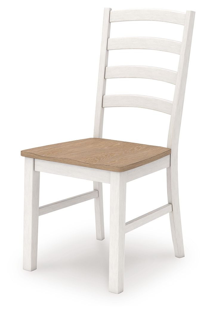 Purlaney - Dining Room Side Chair (Set of 2) - Antique White / Natural