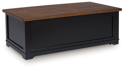 Wildenauer - Lift Top Cocktail Table - Brown / Black