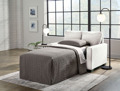 Rannis - Twin Sofa Sleeper - Fabric - Snow