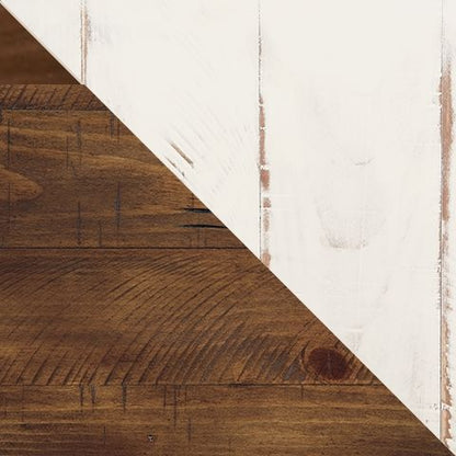 Wystfield - Rectangular End Table - 2 Doors - White / Brown