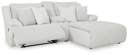 Top Tier - 3-Piece Reclining Sectional Sofa With Raf Chaise - Fabric - Alloy