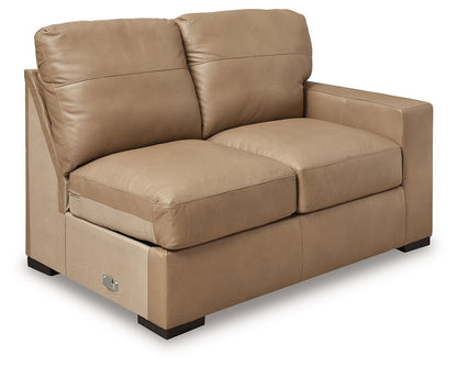 Bandon - 3-Piece Sectional With Raf Loveseat - Leather Match - Toffee