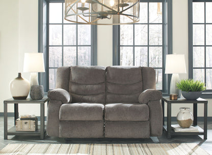 Tulen - Reclining Loveseat - Dark Gray