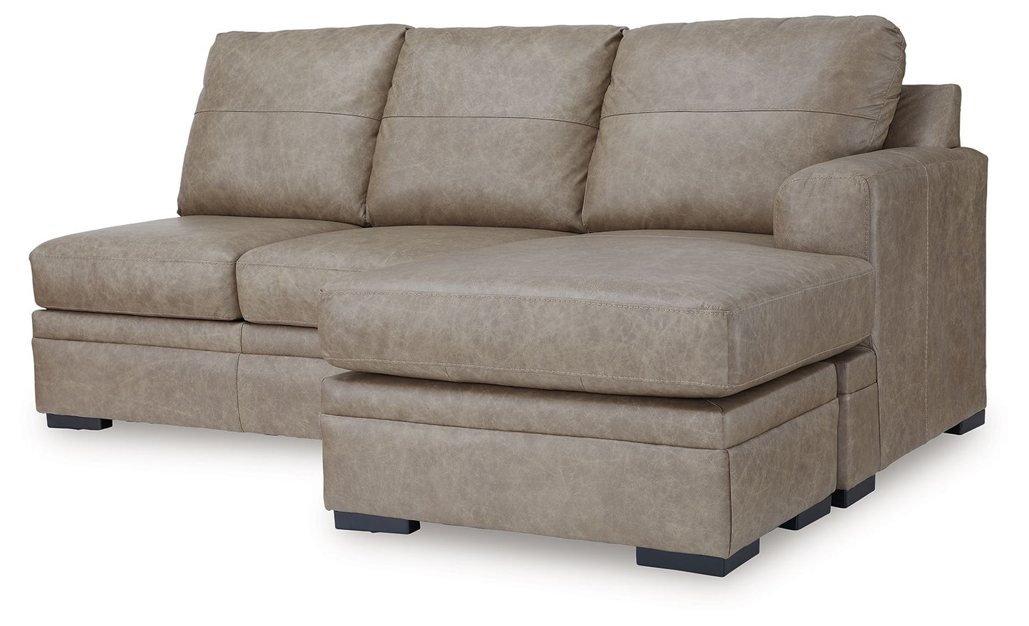 Amuleto - Raf Sofa Chaise - Leather Match - Desert