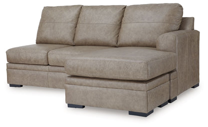 Amuleto - Raf Sofa Chaise - Leather Match - Desert