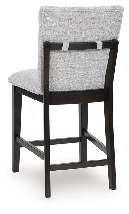 Neymorton - Upholstered Barstool (Set of 2) - Dark Grayish Brown