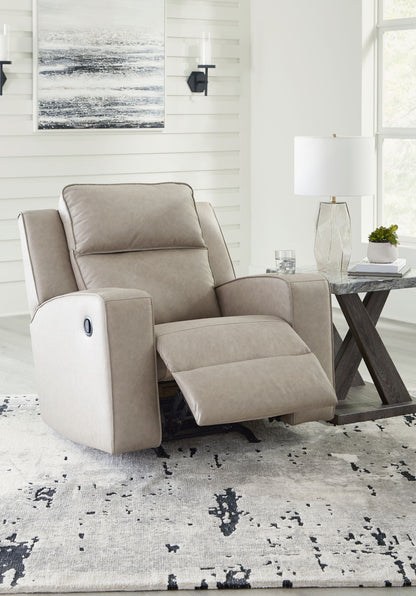 Lavenhorne - Rocker Recliner - Faux Leather - Pebble