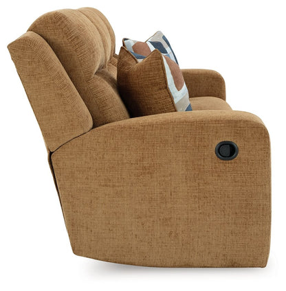 Kanlow - Reclining Sofa - Fabric - Honey