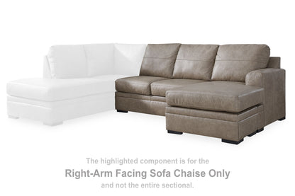 Amuleto - Raf Sofa Chaise - Leather Match - Desert