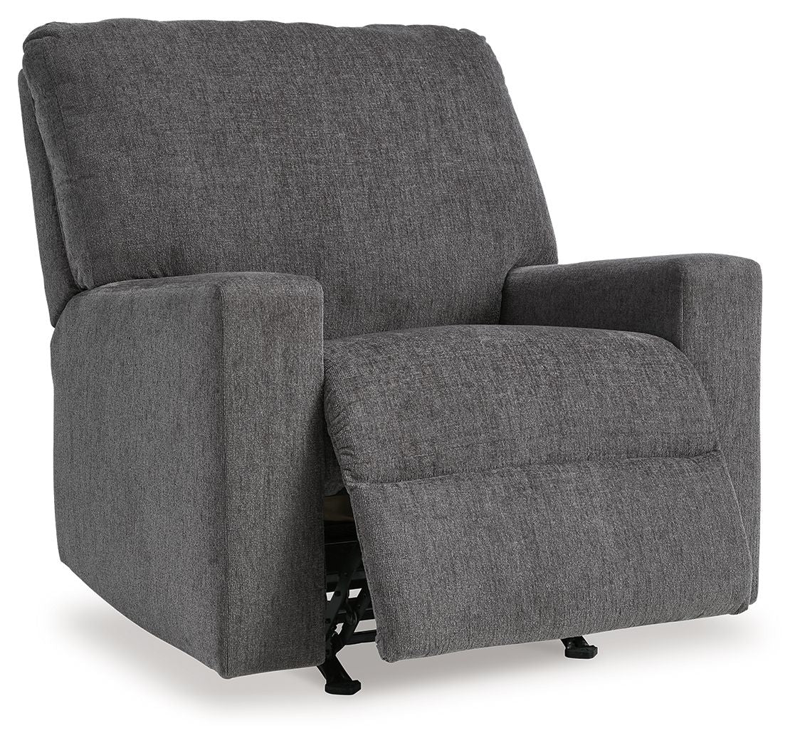 Rannis - Rocker Recliner - Fabric - Pewter