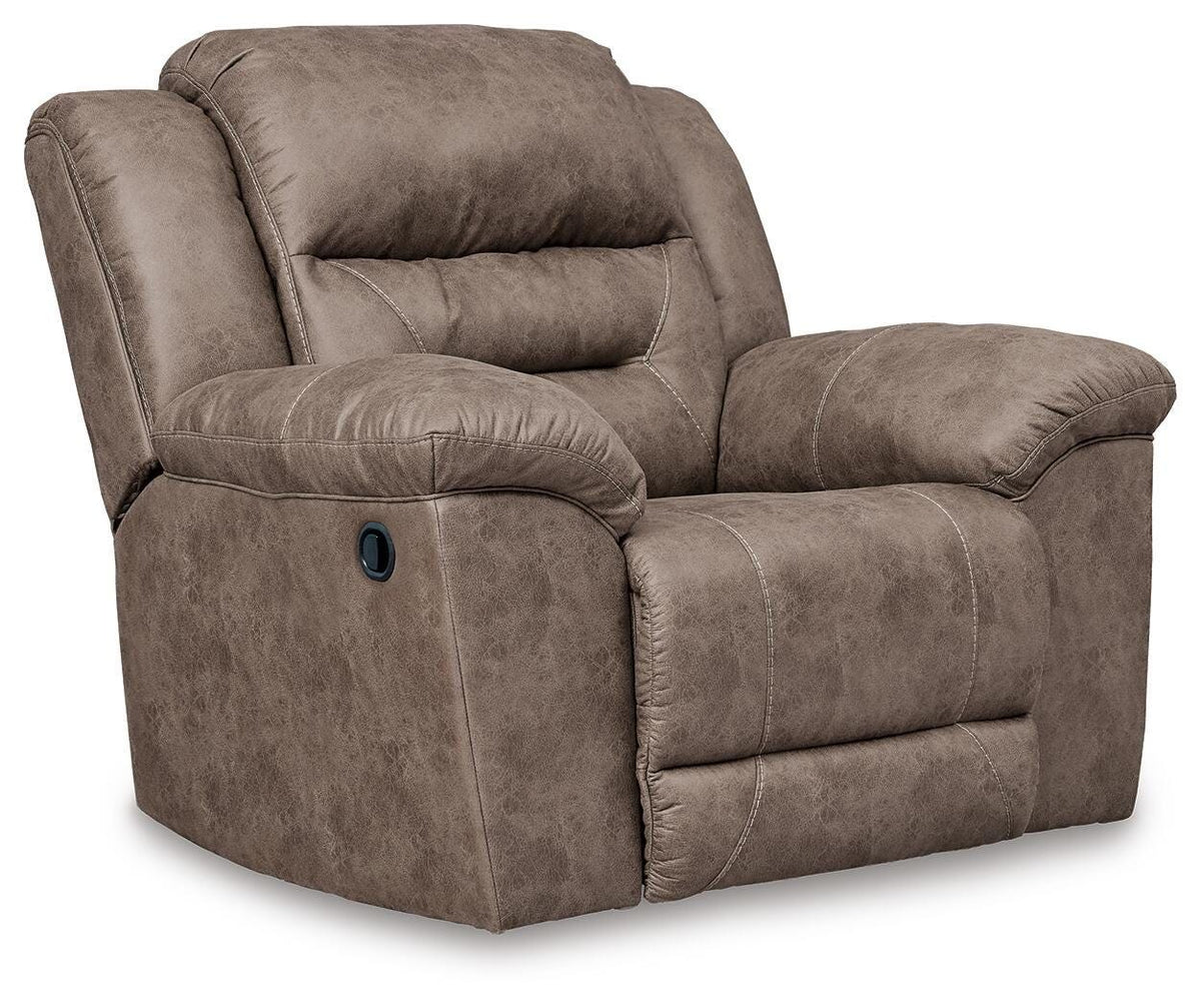 Stoneland - Rocker Recliner - Fossil - Faux Leather