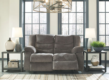 Tulen - Reclining Loveseat - Dark Gray